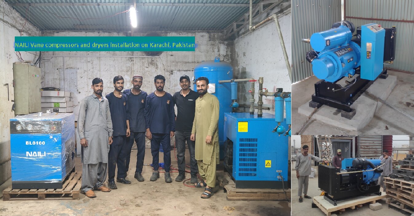 NAILI Vane compressors and dryers in Food industry in Pakistan