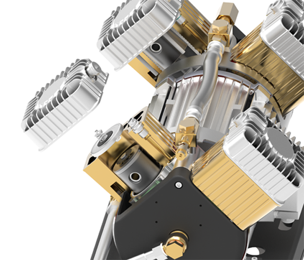 NAILI Serie 3/4HV Compresor de aire de pistón sin aceite para autobuses elctricos