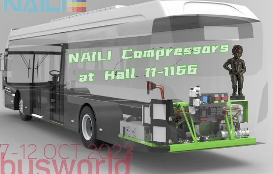 NAILI Compressors will be on Busworld 2023 in Brussels, Belgium 